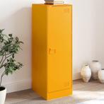 vidaXL Dressoir 34,5x39x107 cm staal mosterdgeel, Huis en Inrichting, Kasten | Dressoirs, Minder dan 50 cm, Verzenden, Nieuw, Metaal