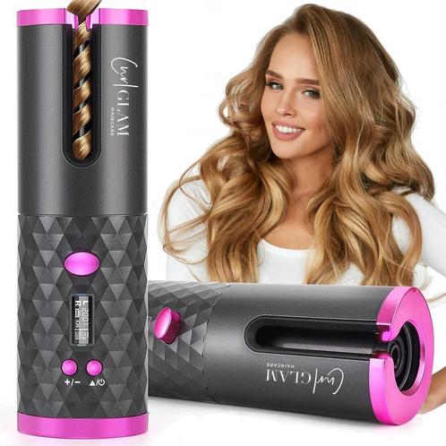 CURLGLAM® Automatische Krultang - Draadloos - USB Oplaadbaar, Sieraden, Tassen en Uiterlijk, Uiterlijk | Haarverzorging, Verzenden