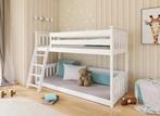 Stapelbed met Ladder Kas - 2-persoons - 90 x 200 - Wit, Kinderen en Baby's, Verzenden, Nieuw, Stapelbed