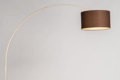 Rietveld Vloerlampen - Bruin, Beige, Zand - Stof, Metaal, Ma, Huis en Inrichting, Lampen | Vloerlampen, Verzenden