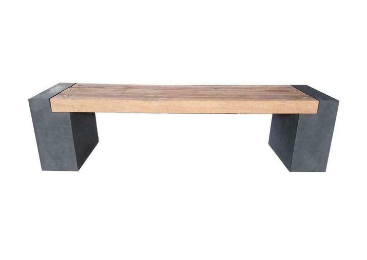 tuinbank, tuinbank beton en hardhout, tuinbank hardhout, Tuin en Terras, Tuinbanken, Nieuw, Hout, Verzenden
