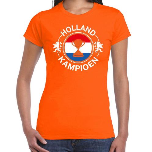 Oranje fan shirt / kleding Holland kampioen met beker EK/ .., Hobby en Vrije tijd, Feestartikelen, Ophalen of Verzenden