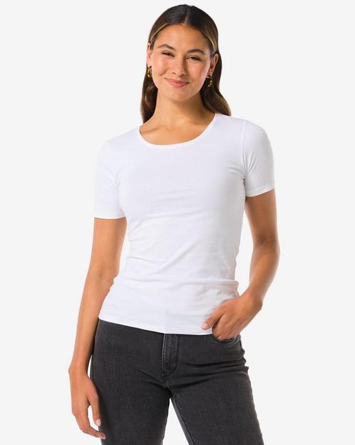 HEMA Dames t-shirt wit 2 voor 19.99, Kleding | Dames, Overige Dameskleding, Nieuw, Verzenden