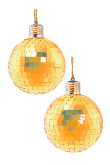 2x Discobal 10 cm LED Iridescent Oranje  Discobol Klein Spie beschikbaar voor biedingen