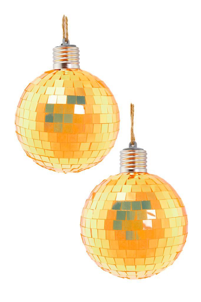 2x Discobal Ø 10 cm LED Iridescent Oranje  Discobol Klein Sp, Hobby en Vrije tijd, Feestartikelen, Carnaval, Feestartikel, Nieuw