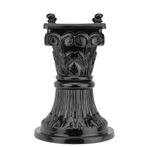 Ronde zuil - aluminium - 39 cm - glans zwart - gedetailleerd, Huis en Inrichting, Woonaccessoires | Zuilen en Pilaren, Ophalen of Verzenden