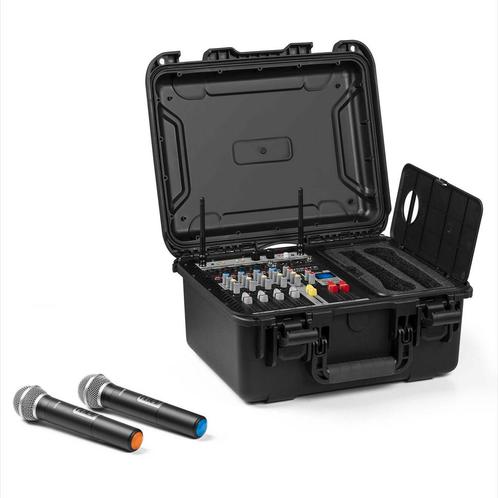 Retourdeal - Vonyx VMA106 Mixer in stevige flightcase - met, Muziek en Instrumenten, Dj-sets en Draaitafels, Zo goed als nieuw