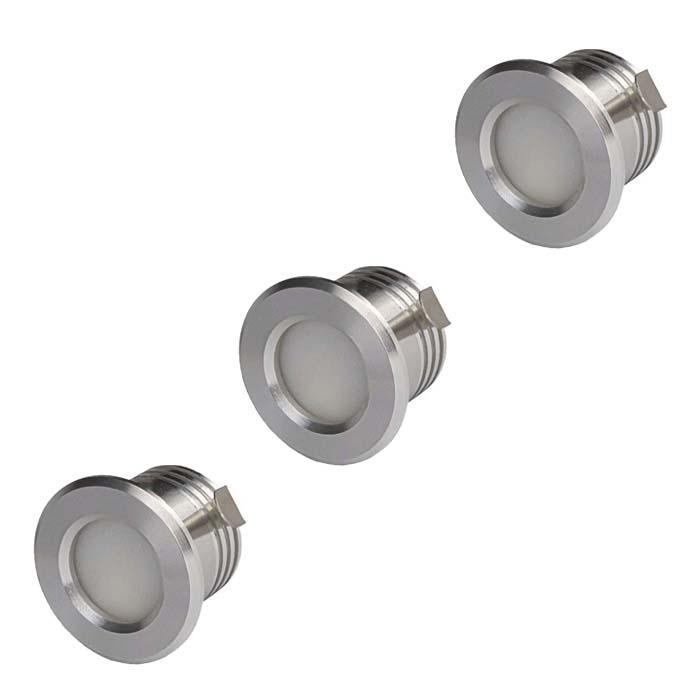 Set van 3 LED mini inbouwspots | 3 watt dimbaar | Dim to war, Huis en Inrichting, Lampen | Plafondlampen, Nieuw, Verzenden