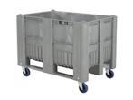 CB1 kunststof palletbox - 1200 x 800 mm - 4 wielen - grijs, Ophalen of Verzenden, Nieuw