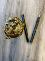 Wandelstok - kompas met zonnewijzer wandelstok zwaar messing