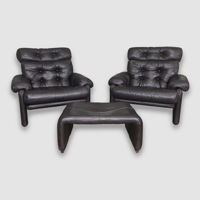 B&B Italia - Tobia Scarpa - Zitgroep (3) - Leder - Coronado, Antiek en Kunst, Kunst | Designobjecten