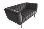 Sofa NOBLESSE 165cm 2-seater velvet grey - 45050, Huis en Inrichting, Banken | Bankstellen, Ophalen of Verzenden, Nieuw