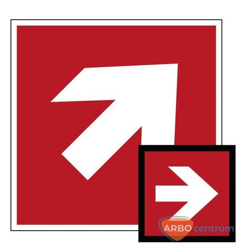 Richtingaanwijzing 45¬-90¬ (rechts) pictogram, Huis en Inrichting, Brandblussers en Brandkasten, Verzenden