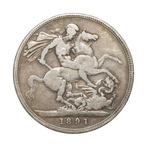 Verenigd Koninkrijk. Victoria. Crown 1891 - 2nd Portrait -, Postzegels en Munten, Munten | Europa | Niet-Euromunten