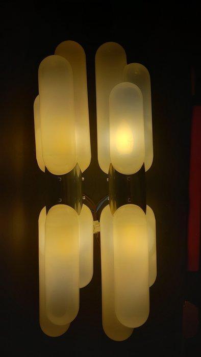 Wandlamp (2) - Torpedo - Glas - Metaal, Antiek en Kunst, Antiek | Lampen