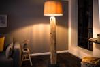 Handgemaakte vloerlamp ROUSILIQUE 180cm beige drijfhoutlamp, Ophalen of Verzenden, Nieuw