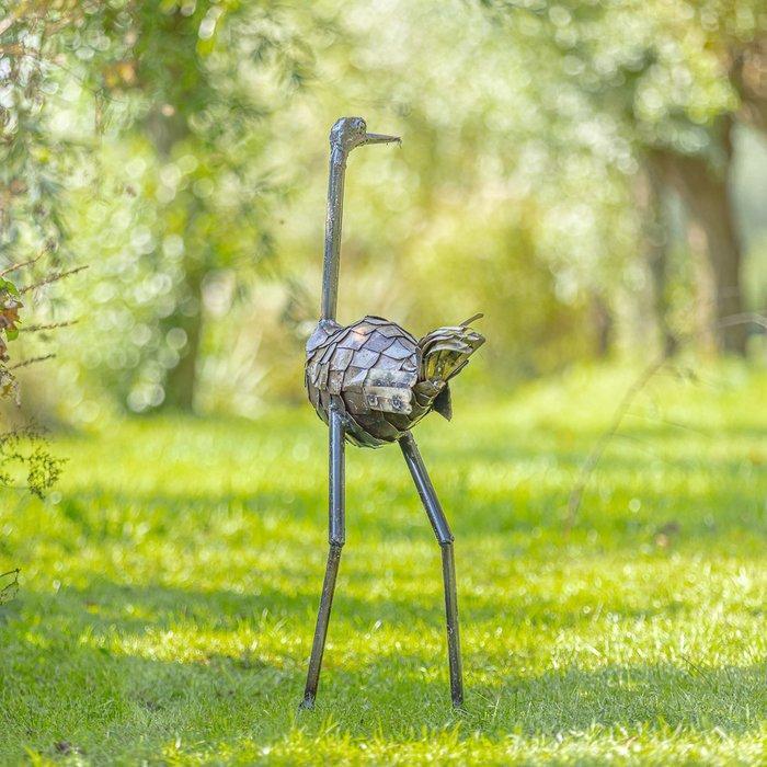 Figuur - Struisvogel - Metaal, Antiek en Kunst, Kunst | Designobjecten