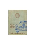 1952 ALFA ROMEO 1900 INSTRUCTIEBOEKJE FRANS, Auto diversen, Handleidingen en Instructieboekjes