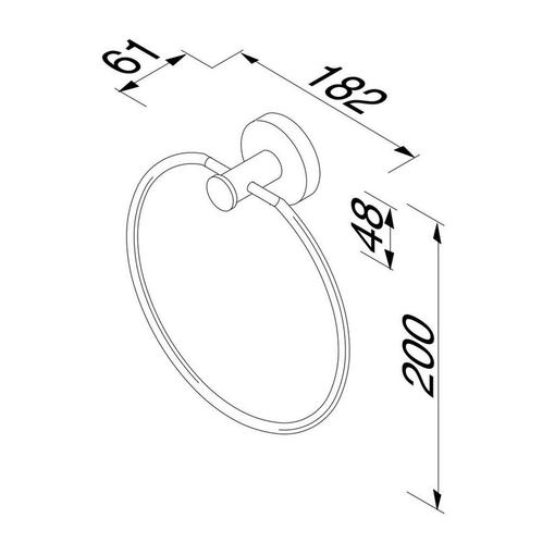 Handdoekring Geesa Nemox Zwart, Doe-het-zelf en Verbouw, Sanitair, Ophalen of Verzenden