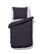 HEMA Dekbedovertrek 140x200/220cm zacht katoen donkergrijs, Verzenden, Nieuw