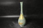 Elegante bronzen vaas met zilveren inleg en puur bladgoud -, Antiek en Kunst