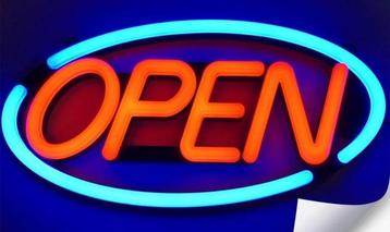 Open NEON bord led lichtbord verlichting lamp XL beschikbaar voor biedingen