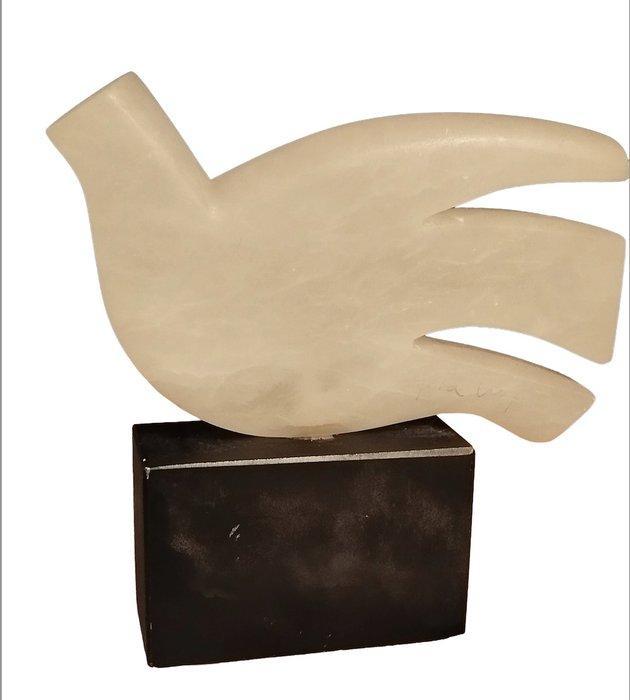 Pia Crozet (1950) - escultura alabastro - Paloma en vuelo, Antiek en Kunst, Kunst | Designobjecten