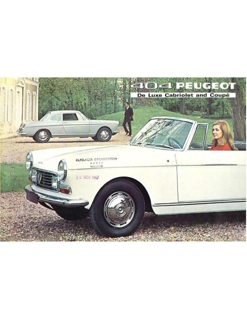 1968 PEUGEOT 404 CABRIOLET / COUPE BROCHURE ENGELS, Boeken, Auto's | Folders en Tijdschriften, Peugeot