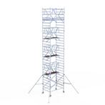 Rolsteiger Professional 135x190 10,2m werkhoogte vrijstaand, Doe-het-zelf en Verbouw, Steigers, Verzenden, Nieuw, Rolsteiger of Kamersteiger