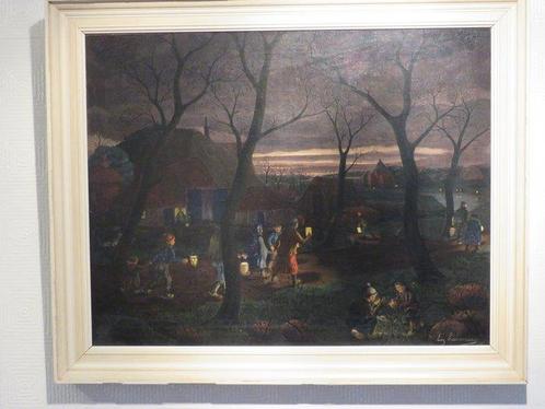 Eugène Laermans (1864-1940() - Nacht van de kinderen, Antiek en Kunst, Kunst | Schilderijen | Klassiek