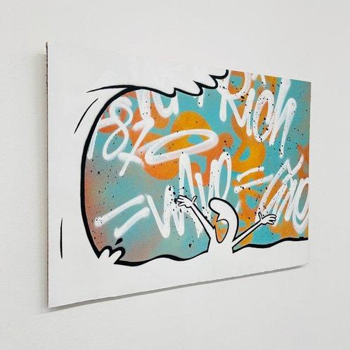 AIIROH (1987) - La Linea - Wave [100% handmade], Antiek en Kunst, Kunst | Schilderijen | Modern