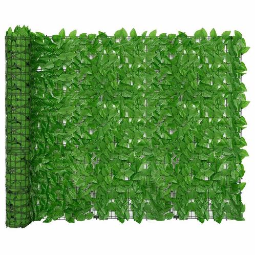 vidaXL Balkonscherm met groene bladeren 500x150 cm, Tuin en Terras, Zonneschermen, Nieuw, Verzenden
