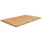 vidaXL Wastafelblad 100x60x2,5cm behandeld massief hout, Huis en Inrichting, Keuken | Keukenelementen, Verzenden, Nieuw, Bruin
