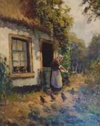 Alberic Victor Duyver (1859-1939) - Fermière et ses poules