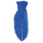50x Sierveren blauw hobby materiaal 17 cm - Decoratie veren, Verzenden, Nieuw