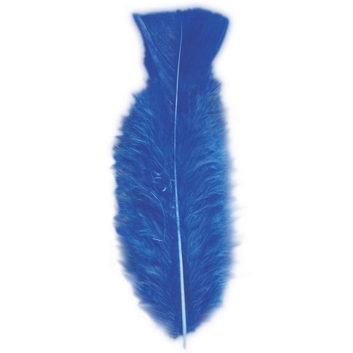 50x Sierveren blauw hobby materiaal 17 cm - Decoratie veren, Hobby en Vrije tijd, Feestartikelen, Verzenden