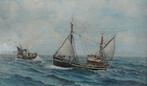 A. Dijkhuizen (XX) - Dutch fishing boats at sea