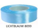 Satijn lint licht blauw, Ophalen of Verzenden, Nieuw, Feestartikel, Geboorte of Huwelijk
