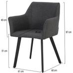 Showroommodel Sarego dining tuinstoel outdoor textileen, Tuin en Terras, Ophalen of Verzenden, Nieuw