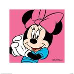 Kunstdruk Minnie Mouse Pink 40x40cm, Verzenden, Nieuw