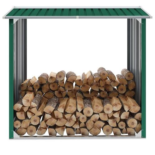 vidaXL Haardhoutschuur 172x91x154 cm gegalvaniseerd staal, Huis en Inrichting, Kachels, Nieuw, Verzenden