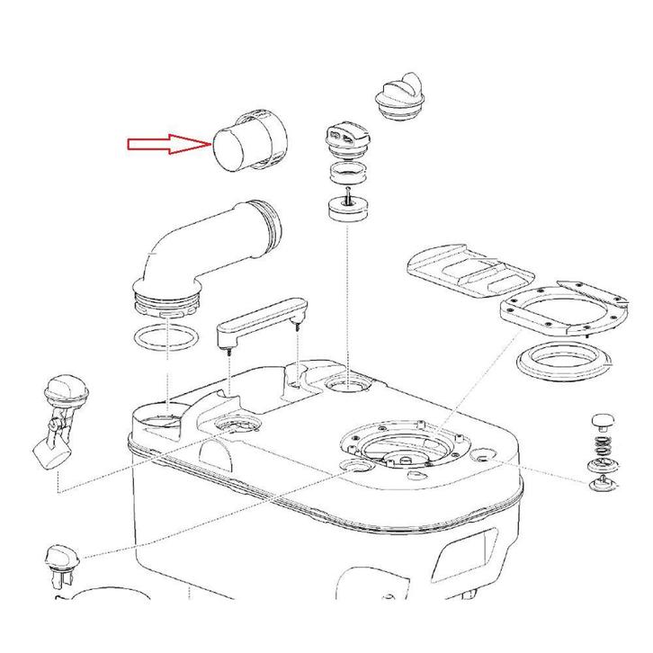 Thetford C220 Dosseer Dop, Caravans en Kamperen, Camper-accessoires, Nieuw, Ophalen of Verzenden