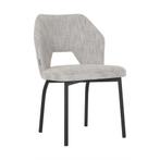 *WOONWINKEL* Must Living Bloom Moderne Eetkamerstoel Lichtgr, Huis en Inrichting, Stoelen, Verzenden, Nieuw, Grijs, Stof