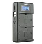 Jupio USB Duo-oplader LCD voor Canon LP-E10 batterijen, Ophalen of Verzenden, Zo goed als nieuw