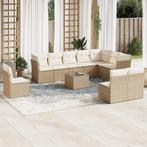 vidaXL 11-delige Tuinset met kussens poly rattan beige, Tuin en Terras, Tuinsets en Loungesets, Verzenden, Nieuw, Rotan, Tuinset