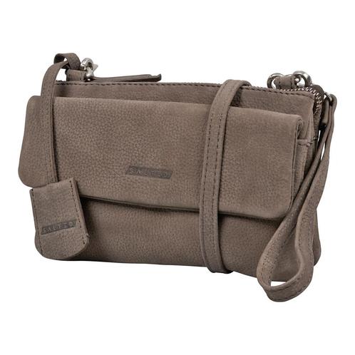 Salted Leren Dames Schoudertasje Minibag - Nubuck - Taupe, Sieraden, Tassen en Uiterlijk, Tassen | Schoudertassen, Bruin, Nieuw