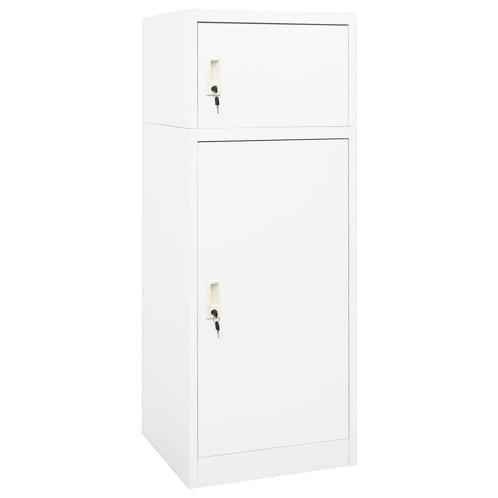 vidaXL Zadelkast 53x53x140 cm staal wit, Dieren en Toebehoren, Paarden en Pony's | Overige Paardenspullen, Nieuw, Verzenden