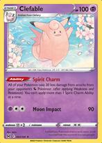 Clefable 063/196 Reverse Holo Lost Origin, Ophalen of Verzenden, Nieuw, Losse kaart, Foil