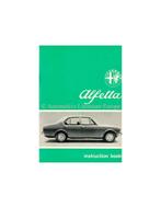 1972 ALFA ROMEO ALFETTA INSTRUCTIEBOEKJE ENGELS, Auto diversen, Handleidingen en Instructieboekjes