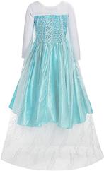 Frozen Elsa prinsessenjurk + accessoires maat 98/146 - blauw, Kinderen en Baby's, Carnavalskleding en Verkleedspullen, Nieuw, Meisje